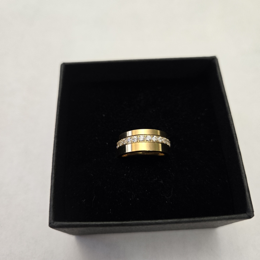 14kt Gold Plated Set Of 3 Eternity Bands - Picture 3 of 7